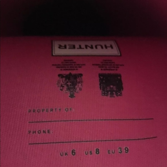 Hunter Tall Knee High Gloss Bright Pink Rain Boots - Picture 4 of 5